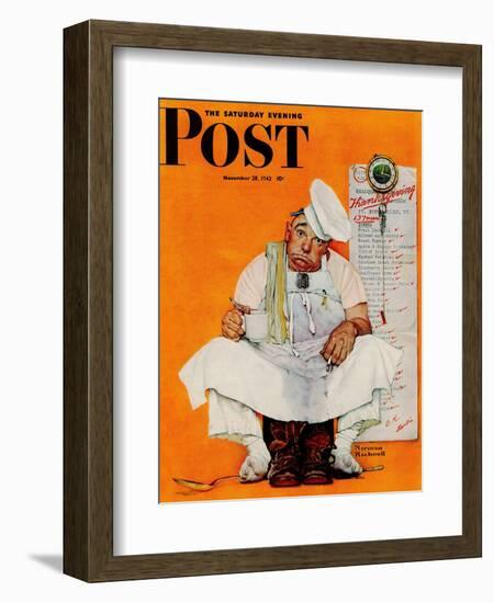 "Thanksgiving Day Blues" Saturday Evening Post Cover, November 28,1942-Norman Rockwell-Framed Giclee Print