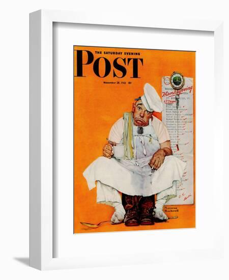 "Thanksgiving Day Blues" Saturday Evening Post Cover, November 28,1942-Norman Rockwell-Framed Giclee Print