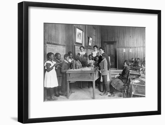 Thanksgiving Day Lesson at Whittier-null-Framed Art Print