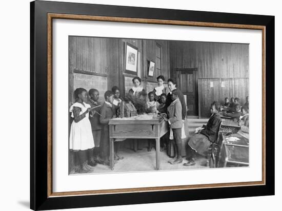 Thanksgiving Day Lesson at Whittier-null-Framed Art Print