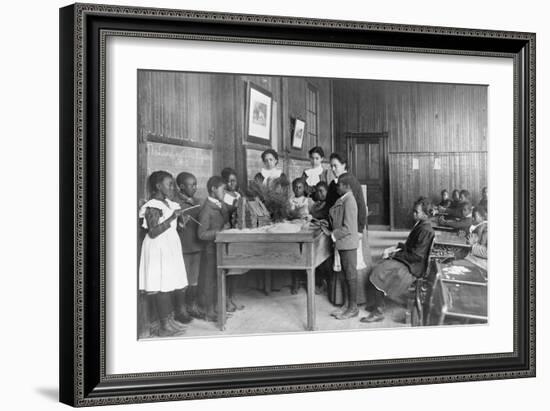 Thanksgiving Day Lesson at Whittier-null-Framed Art Print