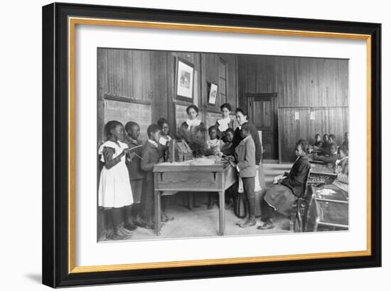 Thanksgiving Day Lesson at Whittier-null-Framed Art Print