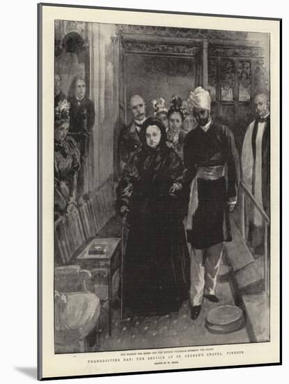 Thanksgiving Day, the Service at St George's Chapel, Windsor-William Small-Mounted Giclee Print