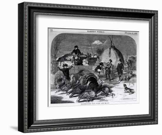 Thanksgiving Day: Ways and Means, from "Harper's Weekly," 27th November 1858-Winslow Homer-Framed Giclee Print