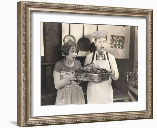 Thanksgiving Dinner Surprise-null-Framed Photo