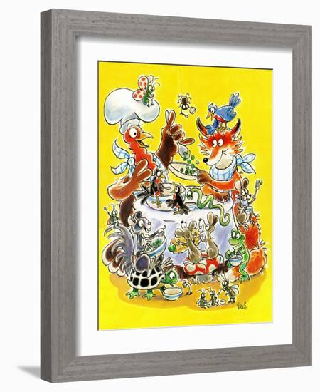 Thanksgiving Feast - Child Life-Ruth VanSciver-Framed Giclee Print