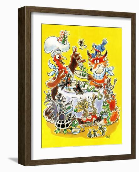 Thanksgiving Feast - Child Life-Ruth VanSciver-Framed Giclee Print