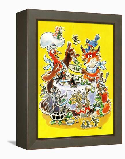 Thanksgiving Feast - Child Life-Ruth VanSciver-Framed Premier Image Canvas