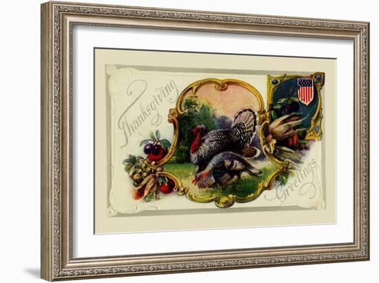 Thanksgiving Greetings-null-Framed Art Print