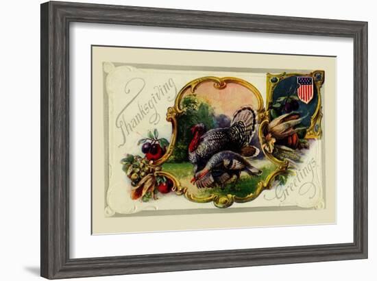 Thanksgiving Greetings-null-Framed Art Print