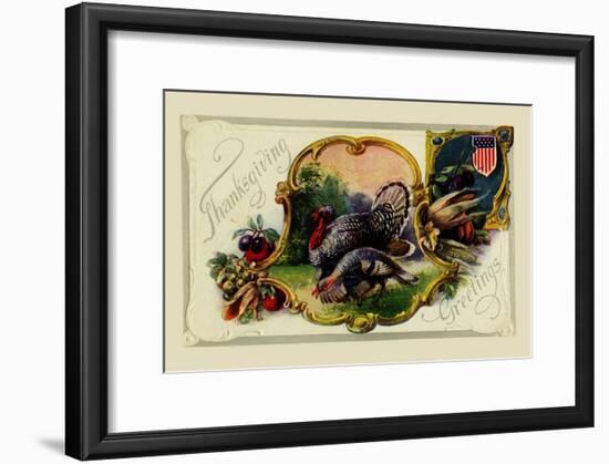 Thanksgiving Greetings-null-Framed Art Print