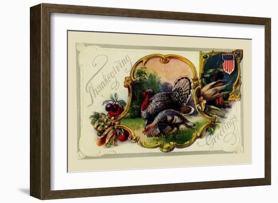 Thanksgiving Greetings-null-Framed Art Print