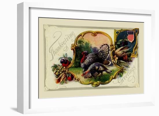 Thanksgiving Greetings-null-Framed Art Print