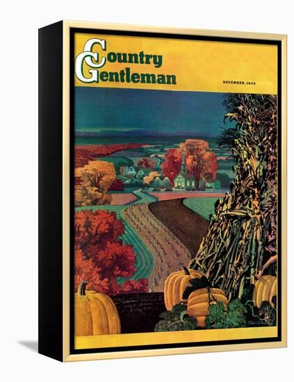 "Thanksgiving Harvest at Night," Country Gentleman Cover, November 1, 1945-Francis Chase-Framed Premier Image Canvas