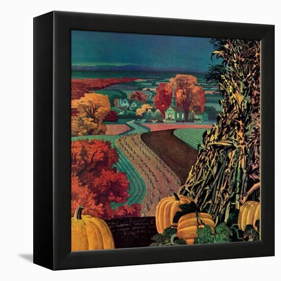 "Thanksgiving Harvest at Night,"November 1, 1945-Francis Chase-Framed Premier Image Canvas