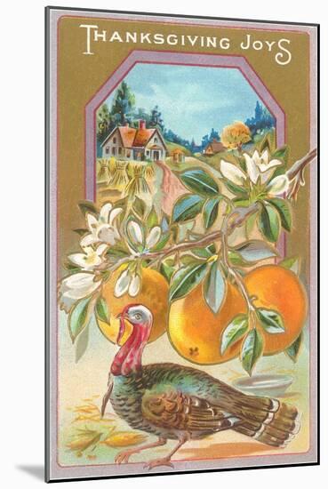 Thanksgiving Joys, Turkey and Apples-null-Mounted Art Print