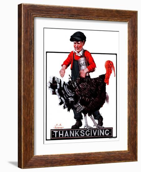 "Thanksgiving,"November 24, 1923-J.F. Kernan-Framed Giclee Print