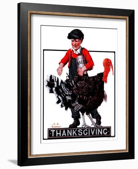 "Thanksgiving,"November 24, 1923-J.F. Kernan-Framed Giclee Print