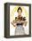 Thanksgiving (or Woman Holding Platter with Turkey)-Norman Rockwell-Framed Premier Image Canvas