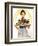 Thanksgiving (or Woman Holding Platter with Turkey)-Norman Rockwell-Framed Giclee Print