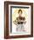 Thanksgiving (or Woman Holding Platter with Turkey)-Norman Rockwell-Framed Giclee Print