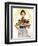 Thanksgiving (or Woman Holding Platter with Turkey)-Norman Rockwell-Framed Giclee Print