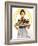 Thanksgiving (or Woman Holding Platter with Turkey)-Norman Rockwell-Framed Giclee Print