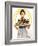 Thanksgiving (or Woman Holding Platter with Turkey)-Norman Rockwell-Framed Giclee Print