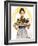 Thanksgiving (or Woman Holding Platter with Turkey)-Norman Rockwell-Framed Giclee Print