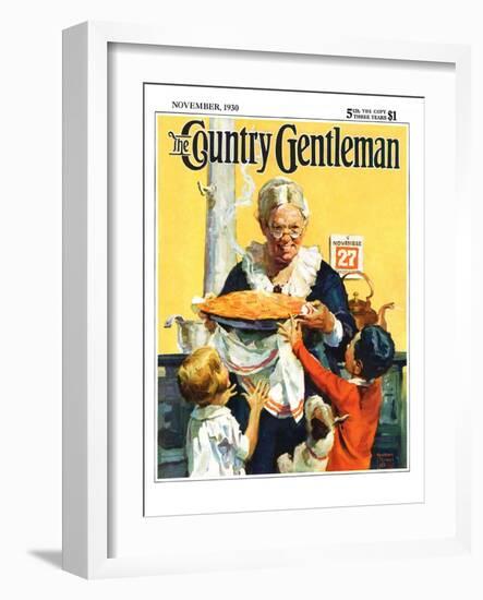 "Thanksgiving Pie," Country Gentleman Cover, November 1, 1930-William Meade Prince-Framed Giclee Print