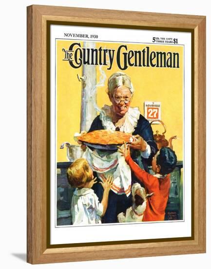 "Thanksgiving Pie," Country Gentleman Cover, November 1, 1930-William Meade Prince-Framed Premier Image Canvas