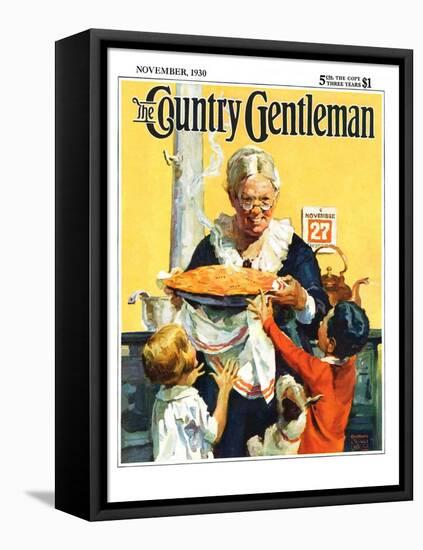 "Thanksgiving Pie," Country Gentleman Cover, November 1, 1930-William Meade Prince-Framed Premier Image Canvas