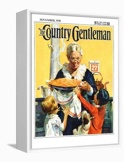 "Thanksgiving Pie," Country Gentleman Cover, November 1, 1930-William Meade Prince-Framed Premier Image Canvas