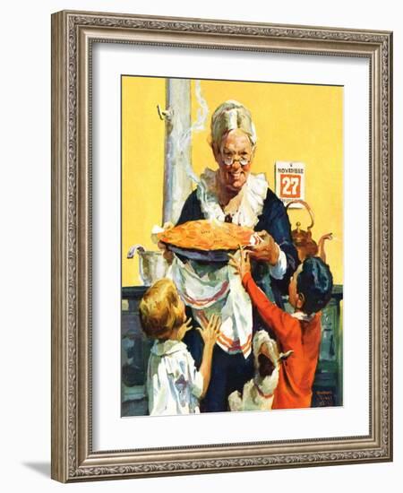 "Thanksgiving Pie,"November 1, 1930-William Meade Prince-Framed Giclee Print