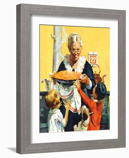 "Thanksgiving Pie,"November 1, 1930-William Meade Prince-Framed Giclee Print