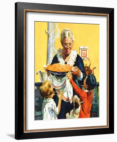 "Thanksgiving Pie,"November 1, 1930-William Meade Prince-Framed Giclee Print