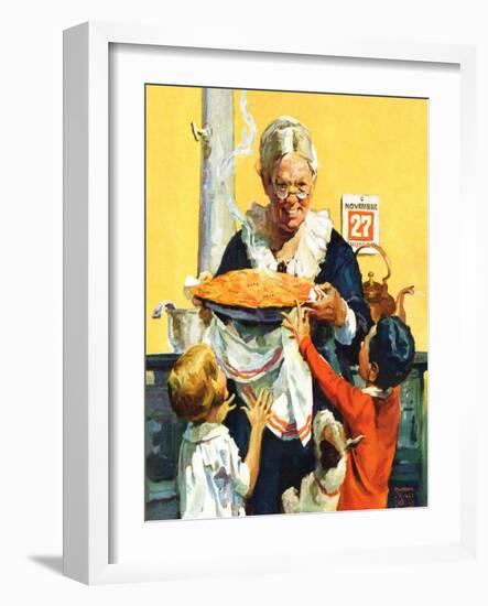 "Thanksgiving Pie,"November 1, 1930-William Meade Prince-Framed Giclee Print