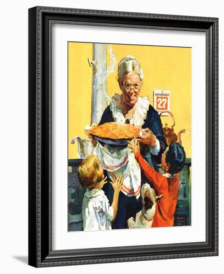 "Thanksgiving Pie,"November 1, 1930-William Meade Prince-Framed Giclee Print