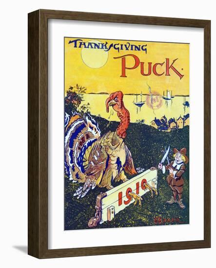 Thanksgiving Puck 1910-Brynat Baker-Framed Art Print