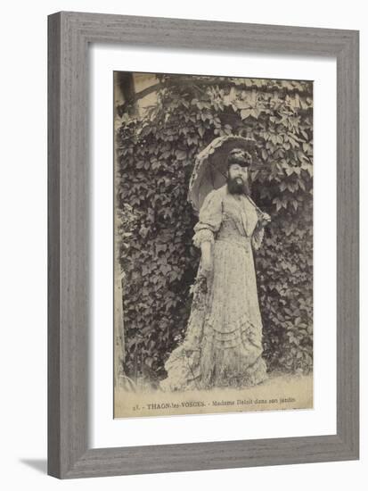 Thaon-Les-Vosges, Madame Delait in Her Garden-null-Framed Photographic Print