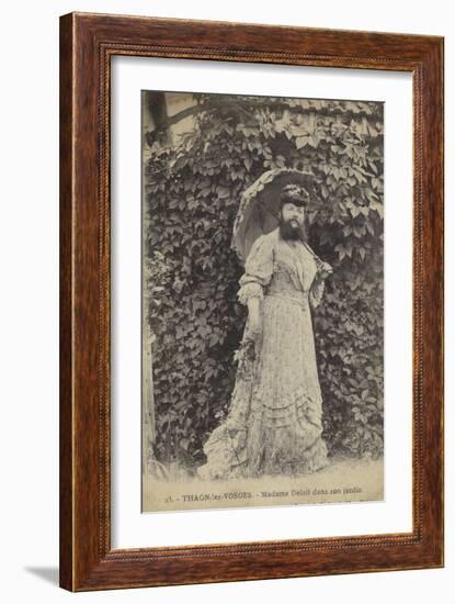 Thaon-Les-Vosges, Madame Delait in Her Garden-null-Framed Photographic Print