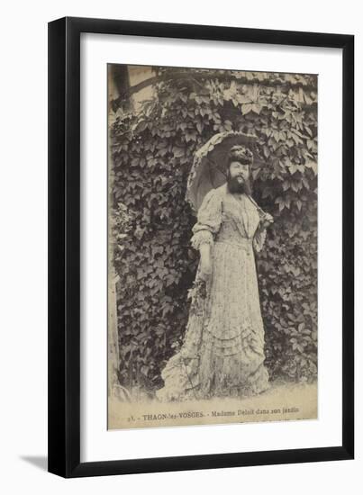 Thaon-Les-Vosges, Madame Delait in Her Garden-null-Framed Photographic Print