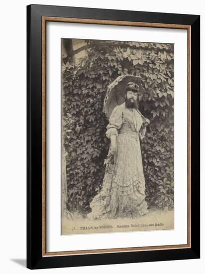 Thaon-Les-Vosges, Madame Delait in Her Garden-null-Framed Photographic Print