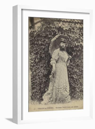 Thaon-Les-Vosges, Madame Delait in Her Garden-null-Framed Photographic Print