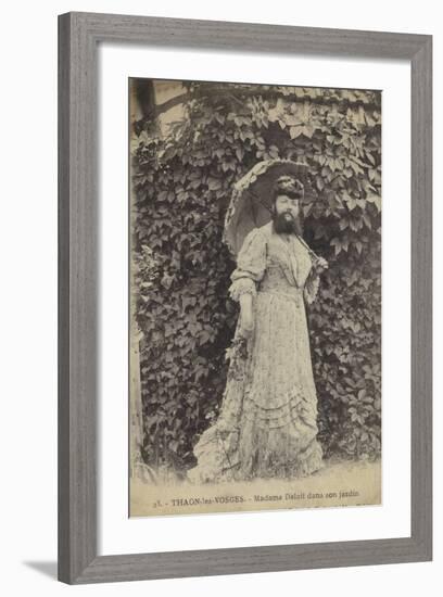 Thaon-Les-Vosges, Madame Delait in Her Garden-null-Framed Photographic Print