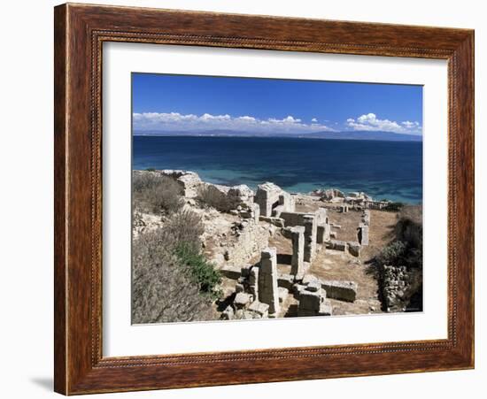 Tharros, Roman Site Near Oristano, Sardinia, Italy, Mediterranean-John Miller-Framed Photographic Print