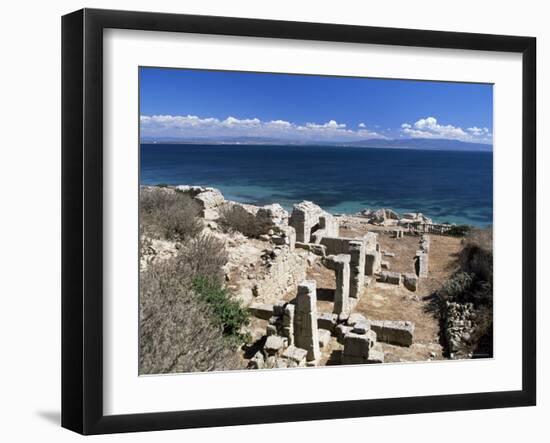 Tharros, Roman Site Near Oristano, Sardinia, Italy, Mediterranean-John Miller-Framed Photographic Print