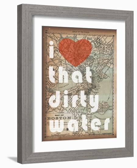 That Dirty Water - 1890, Boston, Massachusetts Map-null-Framed Giclee Print