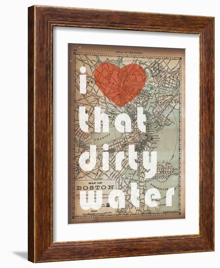 That Dirty Water - 1890, Boston, Massachusetts Map-null-Framed Giclee Print