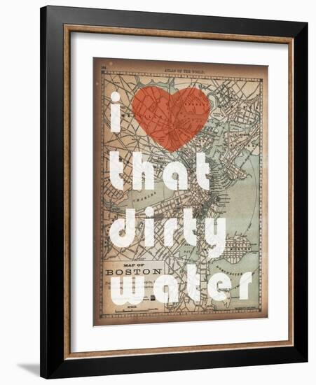 That Dirty Water - 1890, Boston, Massachusetts Map-null-Framed Giclee Print